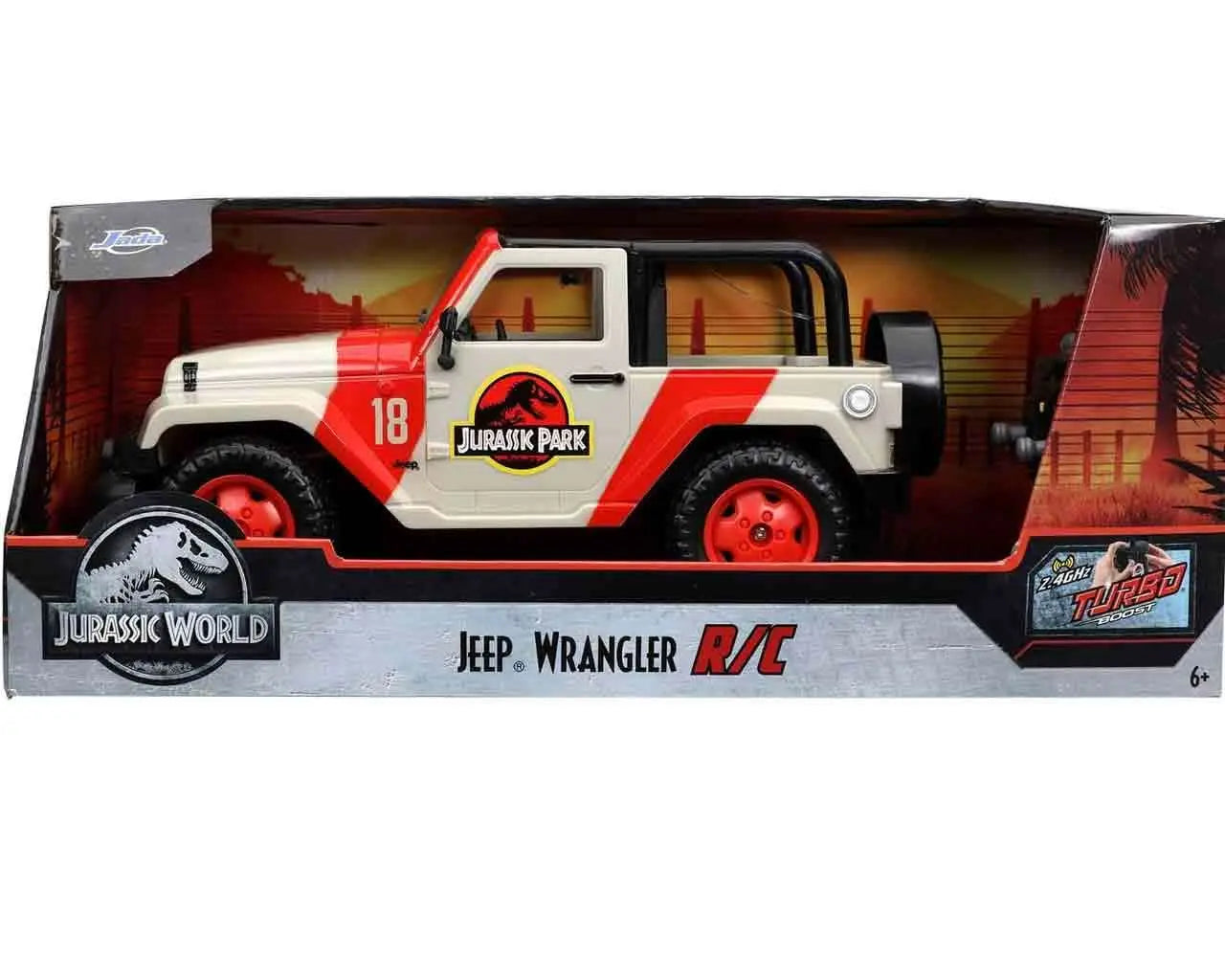 JURASSIC PARK 1992 JEEP WRANGLER YJ SAHARA 1/16 REMOTE CONTROL MODEL