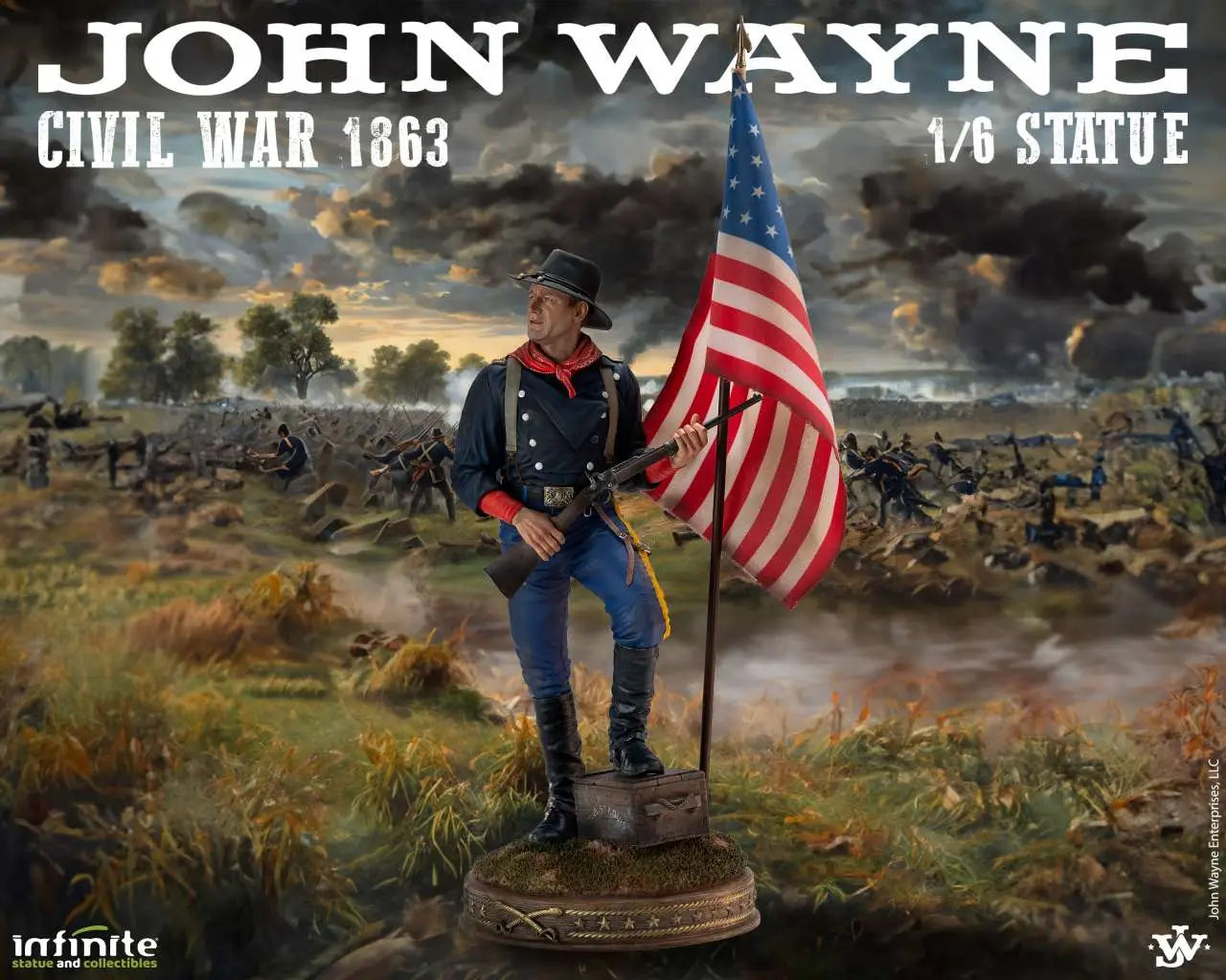 JOHN WAYNE CIVIL WAR 1863 1/6 STATUE