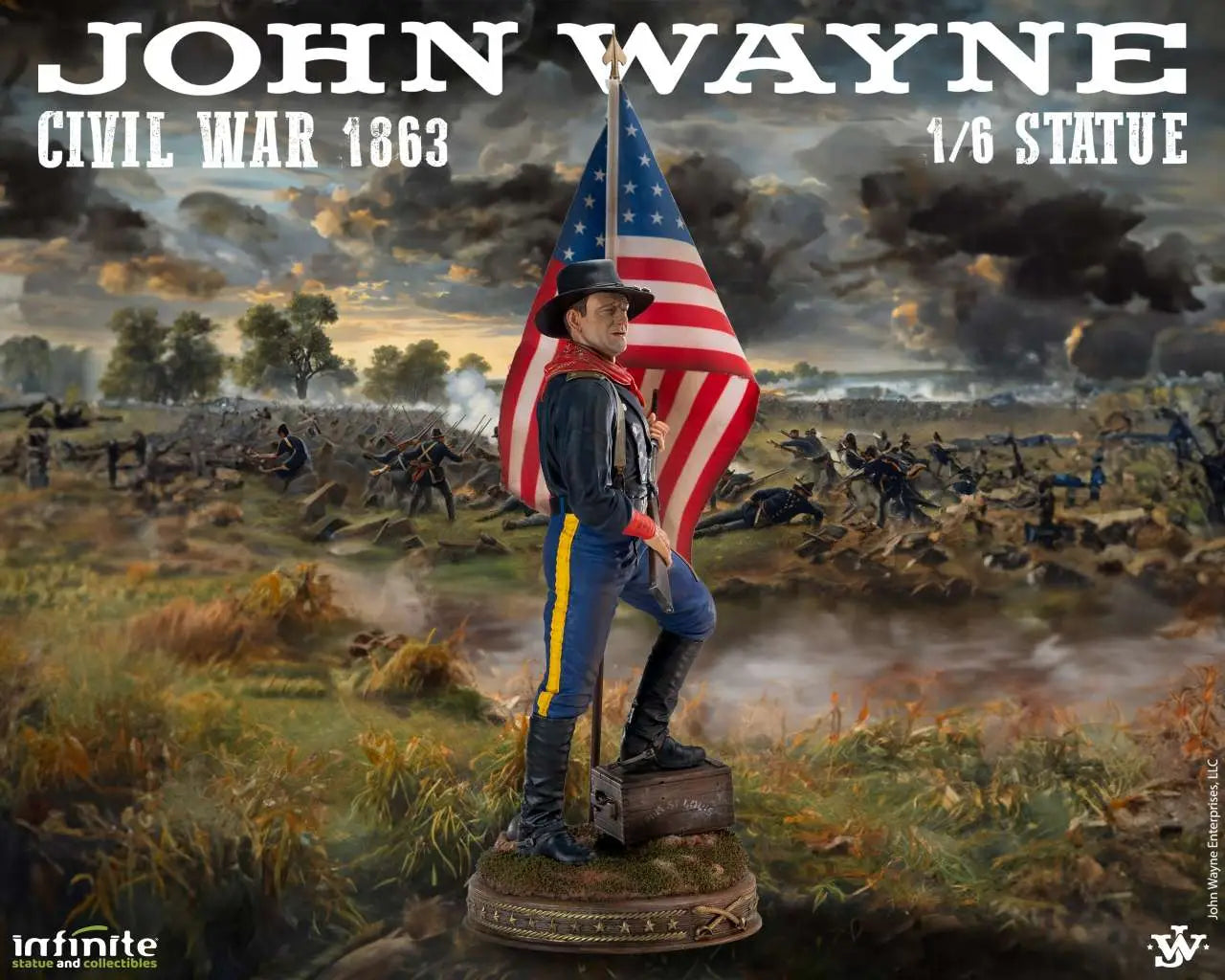 JOHN WAYNE CIVIL WAR 1863 1/6 STATUE