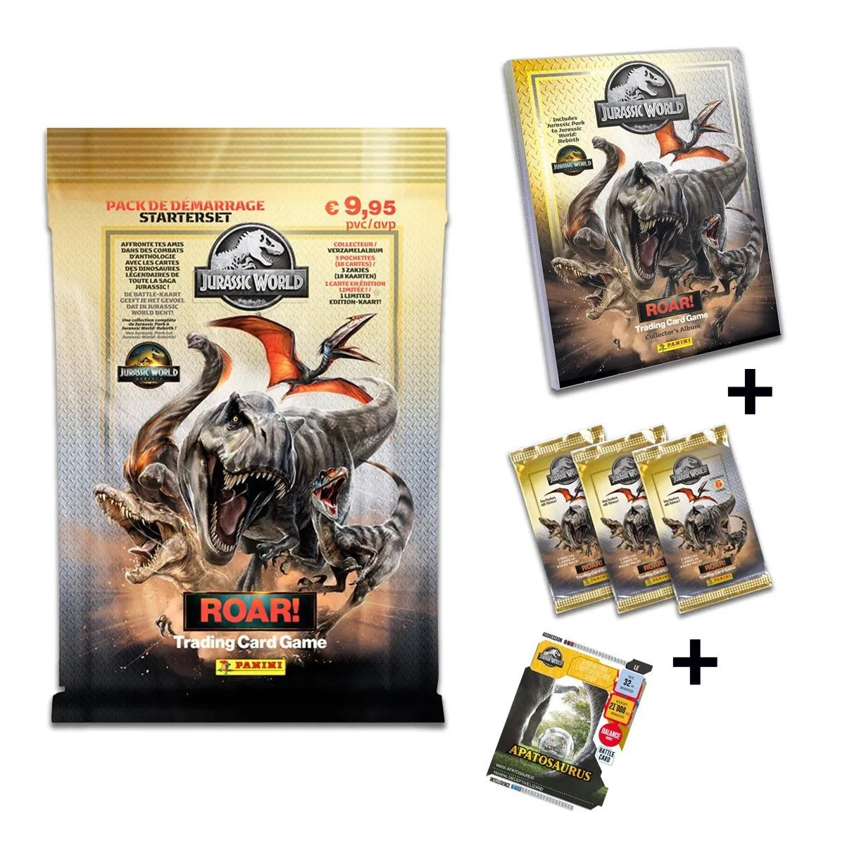 JURASSIC WORLD - Panini Trading cards (1 Binder + 3 poch + 1 Ed lim.)