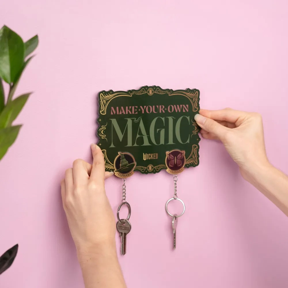 WICKED - Make your own Magic - Wall Key Holder with 3 Keyrings