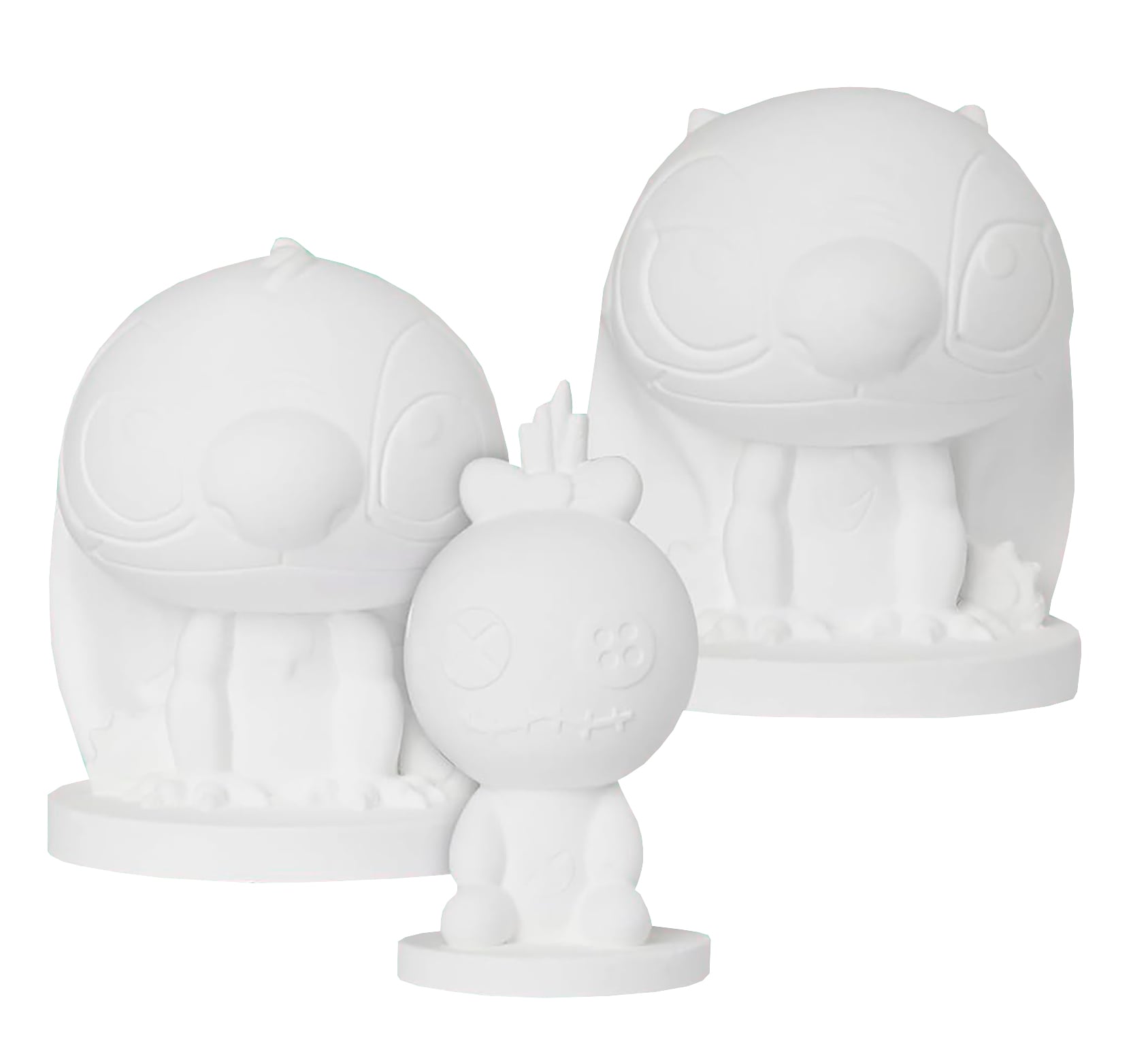 STITCH & ANGEL & SCRUMP - Set of 3 Figures to Paint