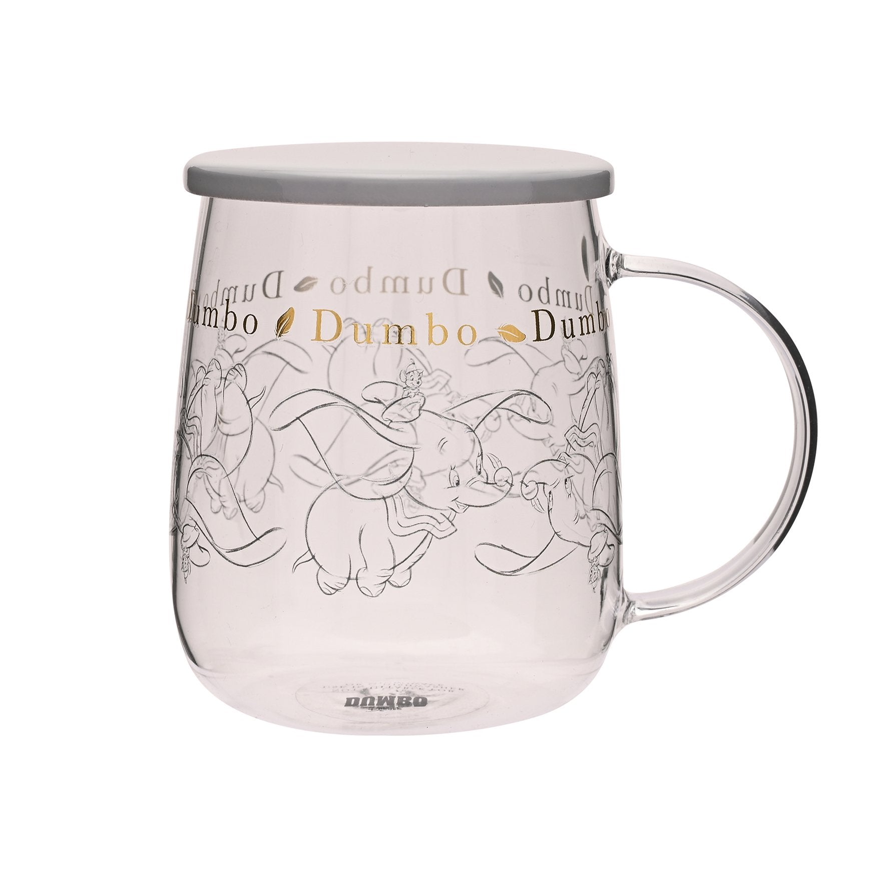 DISNEY - Dumbo - Glass Mug with Lid 18oz