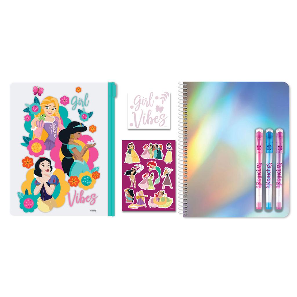 DISNEY - Princess - Stationery Set + Pencil Case + A5 Notebook - 7pc.