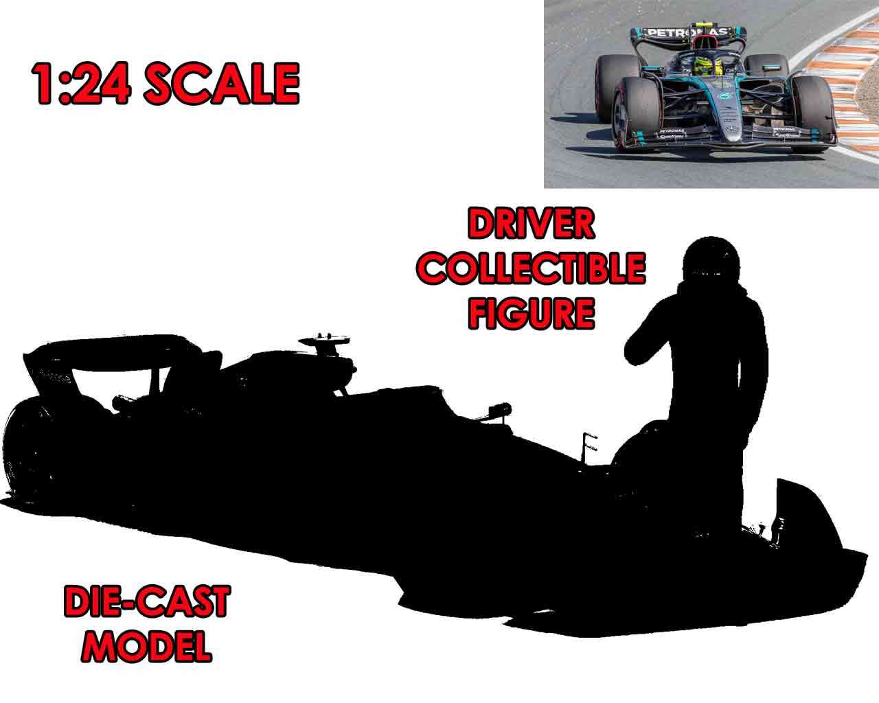 FORMULA 1 - F1 Mercedes W15 E Perf. 2023 Russel - Die-cast Model 1/24