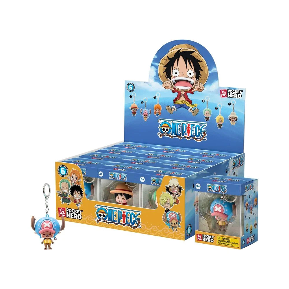 ONE PIECE - Pocket Hero - Assortiment 12 Keychain WINDOW BOX 5.5cm