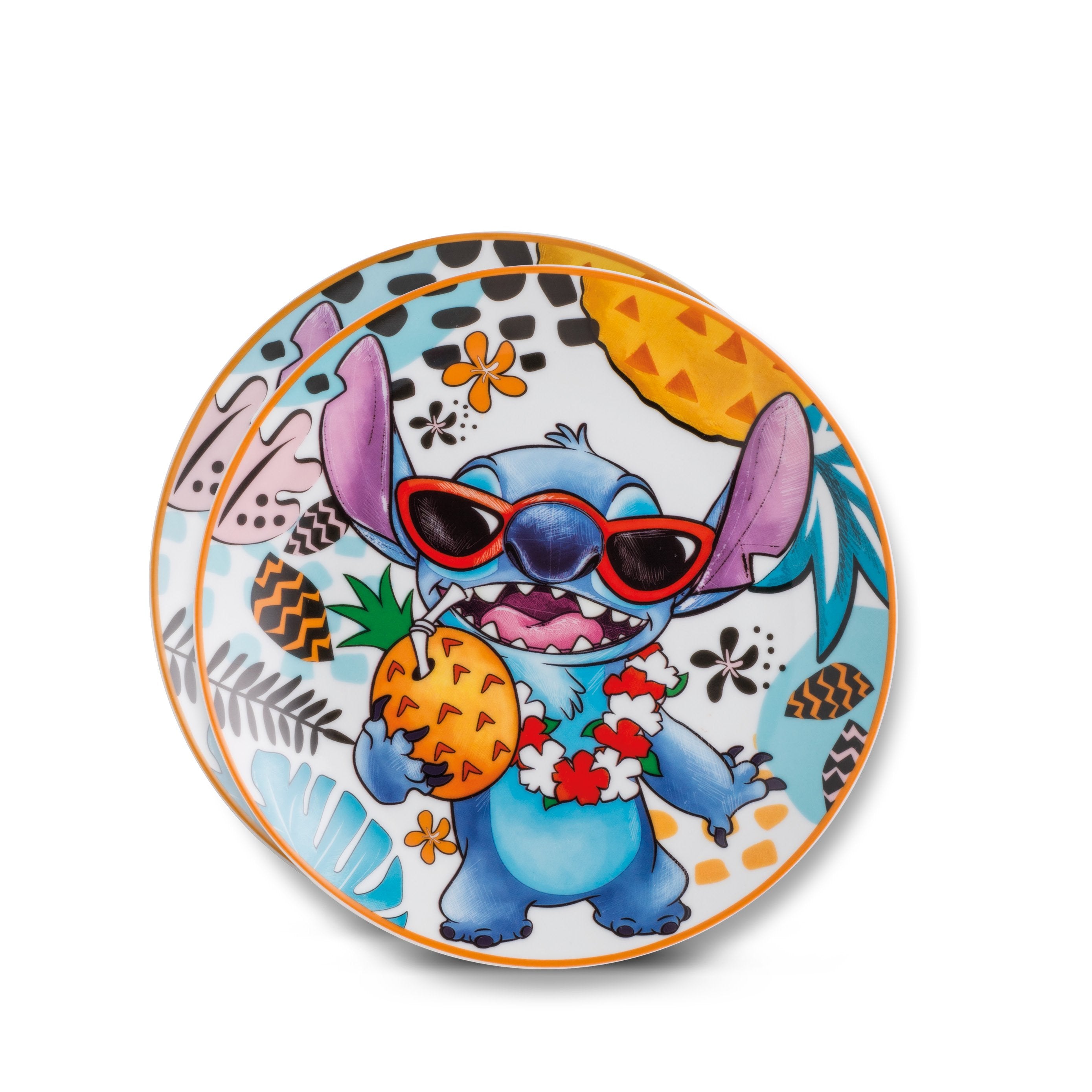 STITCH - Set of 2 D19cm Plate - White