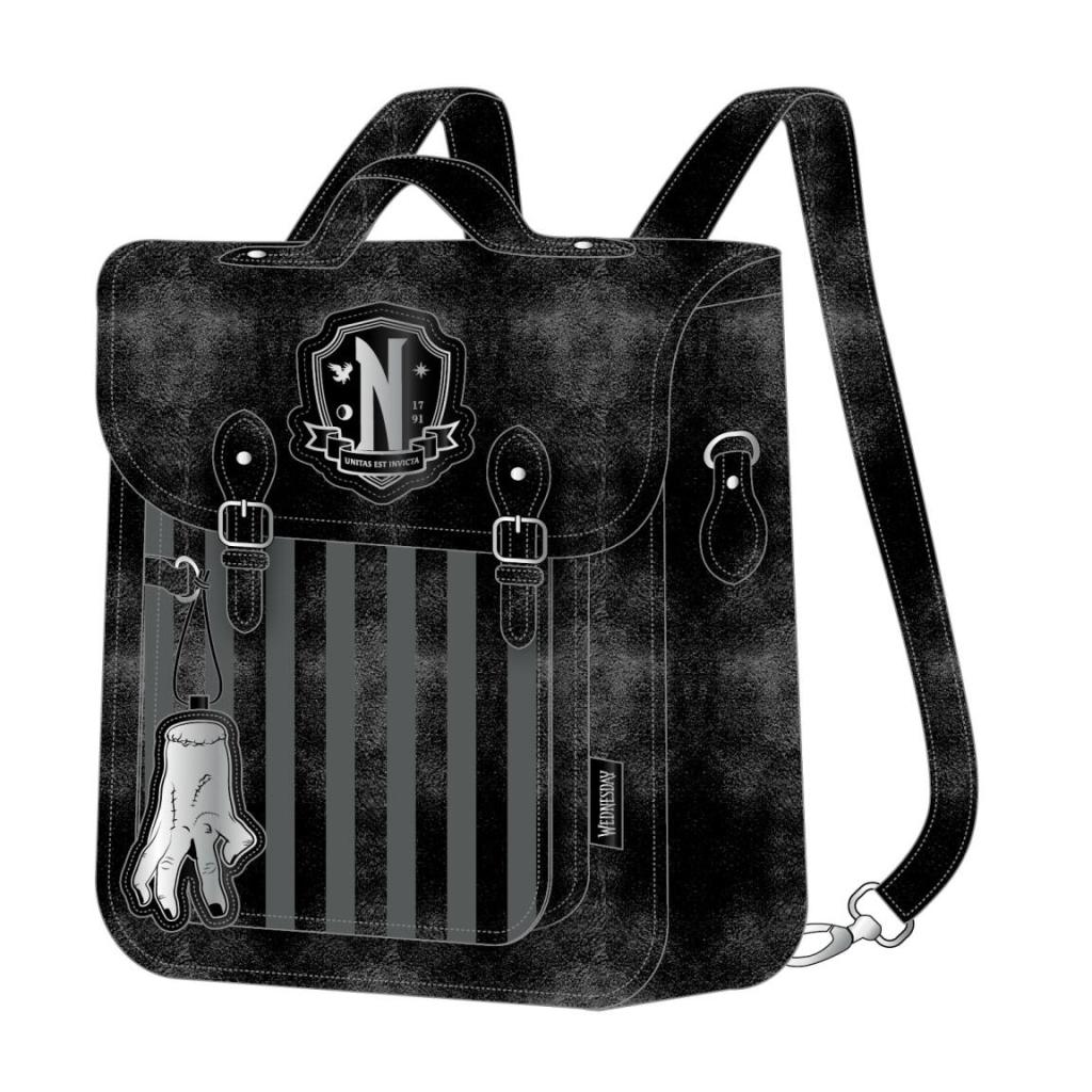 WEDNESDAY - Nevermore - Convertible Retro Backpack '22,5x 22,5 x 7cm'