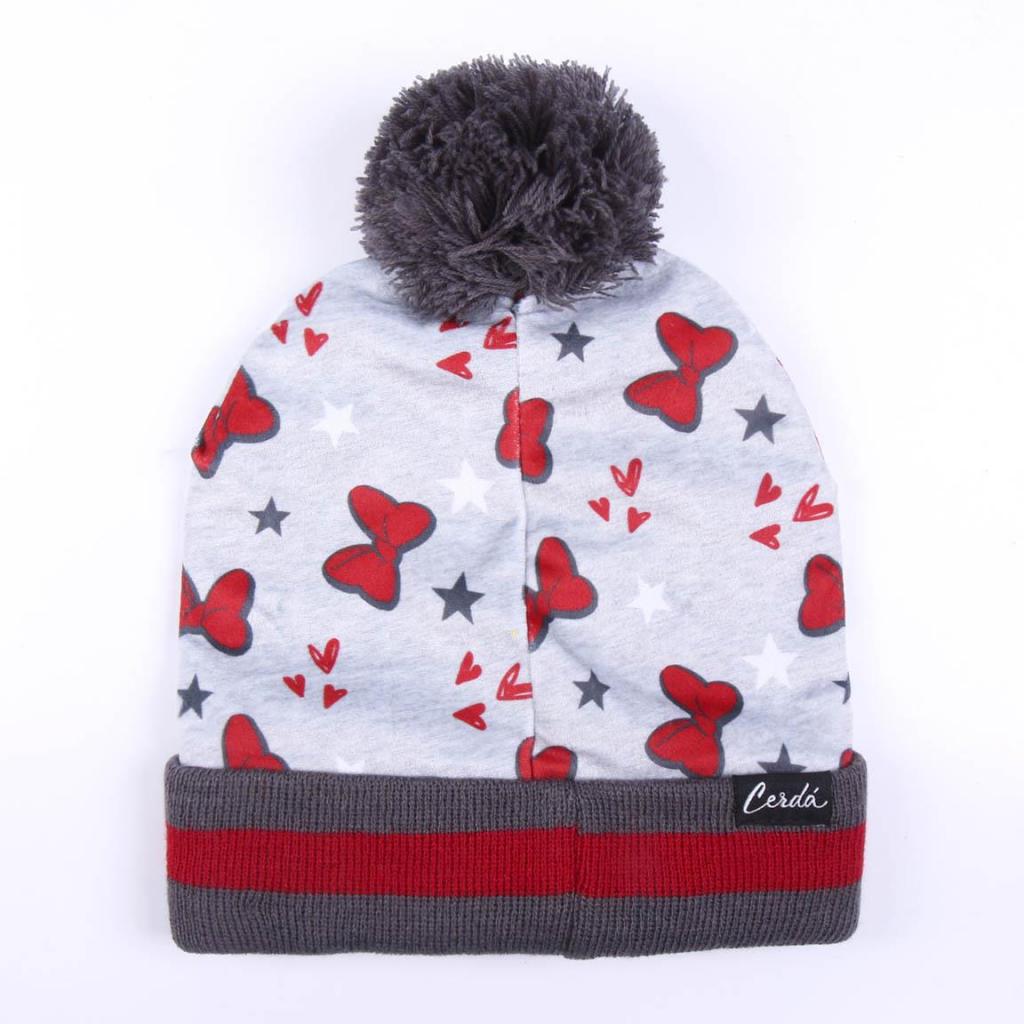 MINNIE - Set Pompon Beanie + Gloves + Neckwarmer- 3Pc Kids