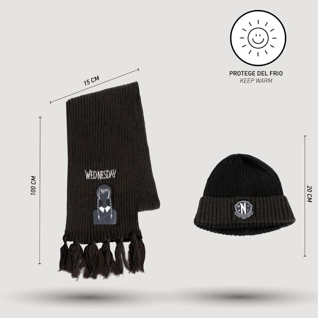 WEDNESDAY  - Set Beanie + Scarf - 2 pc