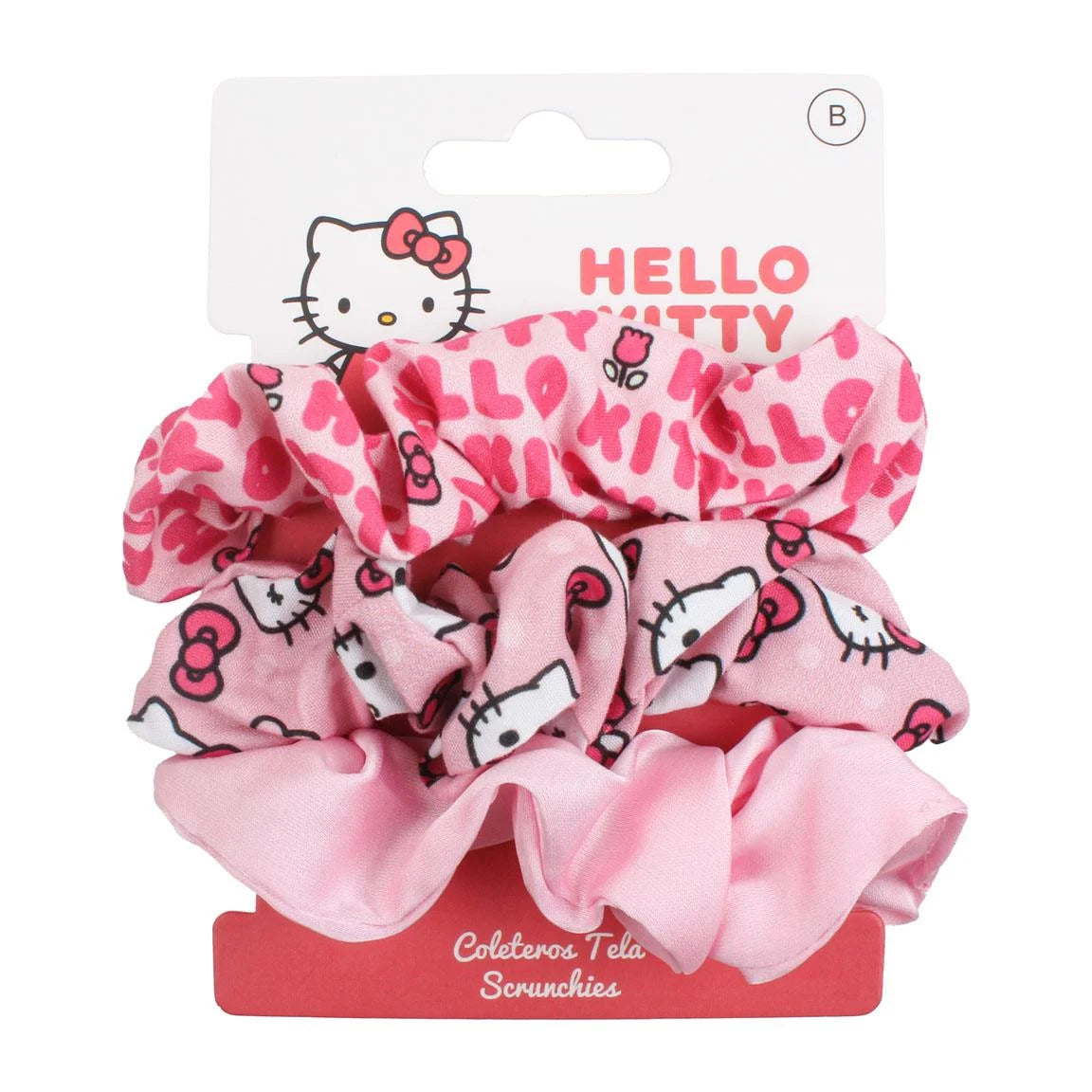 HELLO KITTY - Hair Accessories "Scrunchies" 3x