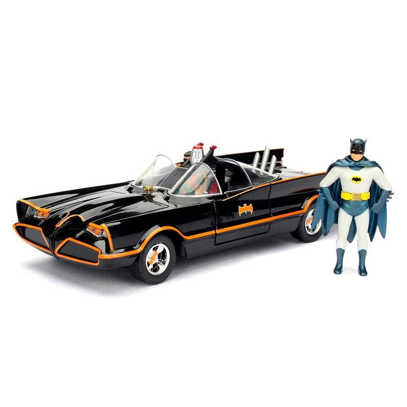 DC COMICS - Batman 1966 Batmobile + Figure Metal Die-Cast - 1:24