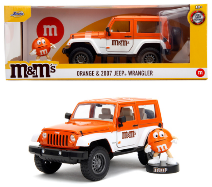 M&M'S - Orange & 2007 Jeep Wrangler - 1:24