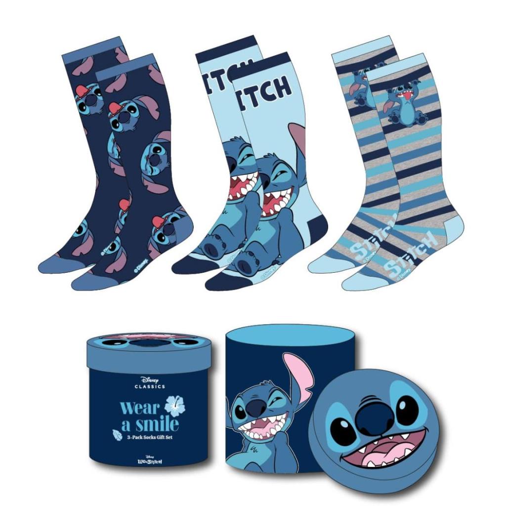 STITCH - Happy - 3 Pairs socks Pack (UK Size 3,5-9)