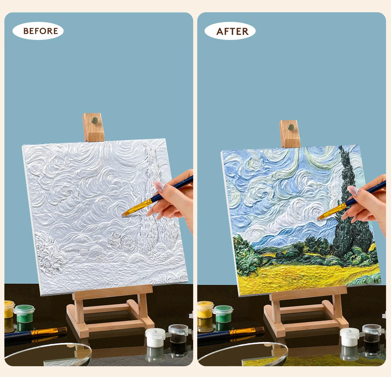 Resin DIY 3D Painting - Wheat Field -  34x34cm