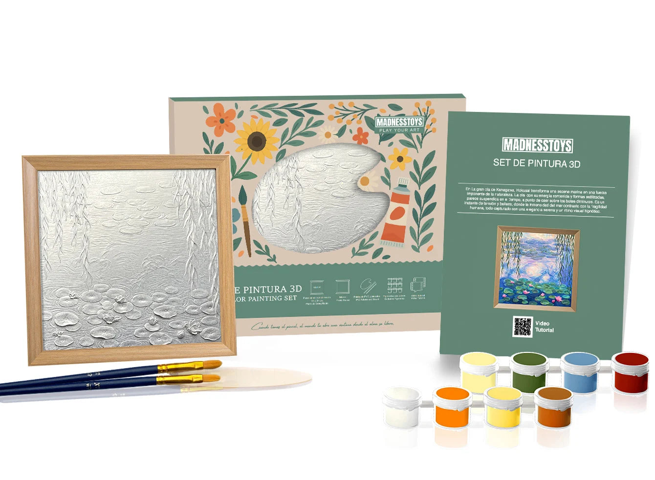 Resin DIY 3D Painting - Water Lilies - 34x34cm