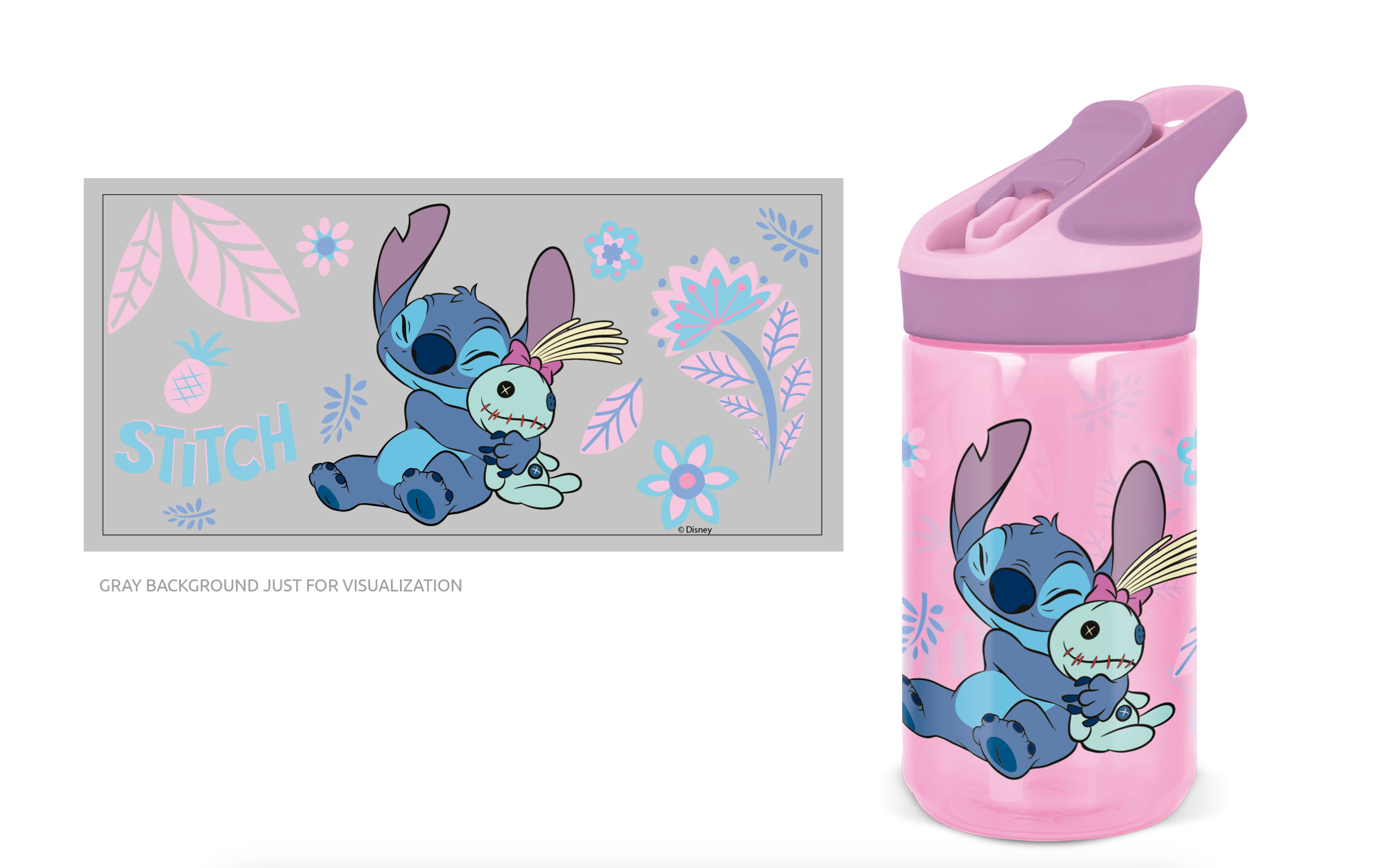 STITCH - Watercolor - Sport Bottle - 480ml