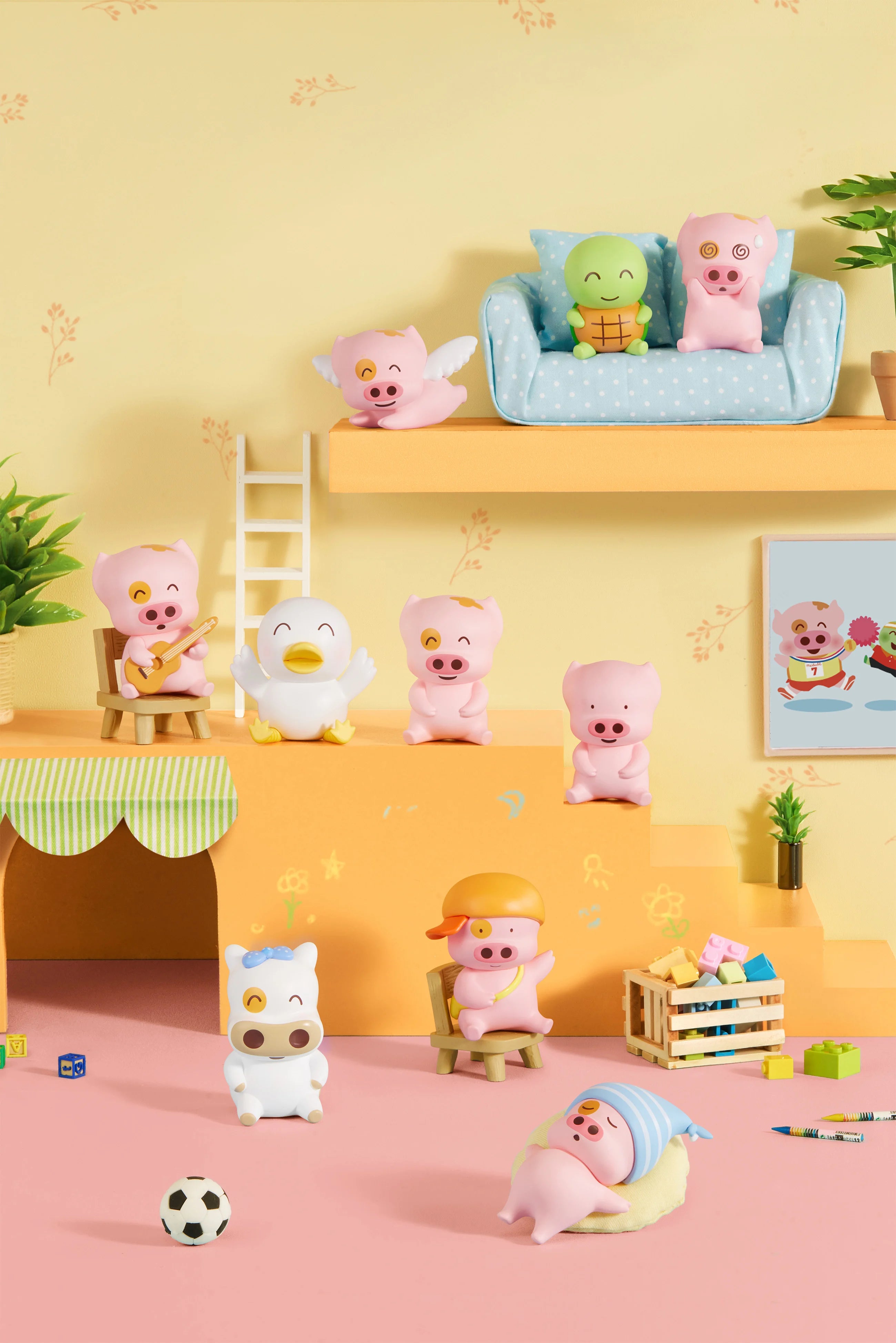 X11 SPACE - Mcdull Sitting In Rows Series - BLIND BOX (10pcs) 5cm