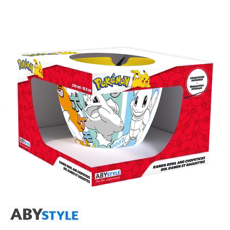 POKEMON - Starters "Manga" - Ramen bowl with chopsticks 370ml