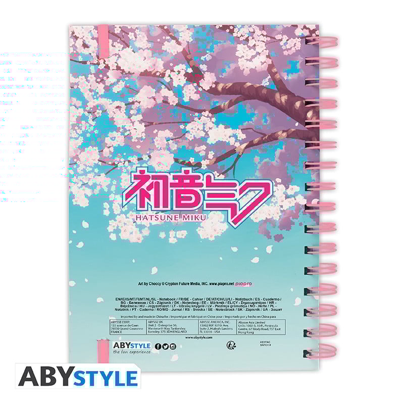 HATSUNE MIKU - Cherry blossoms - Notebook A5 Spiral
