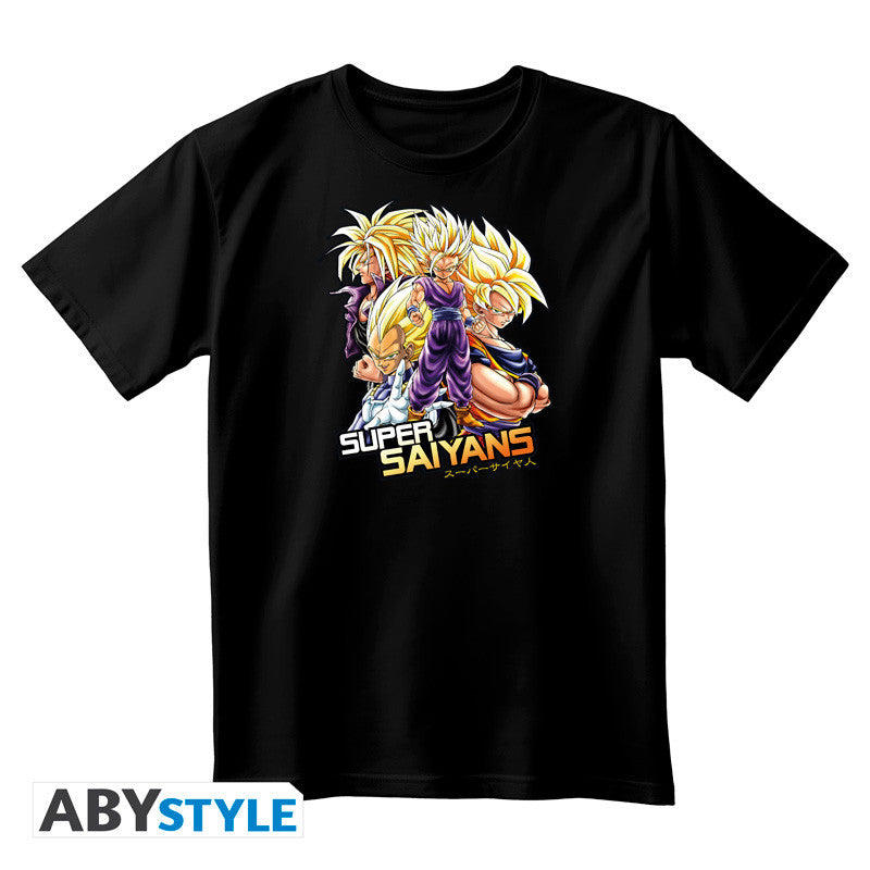 DRAGON BALL - T-Shirt DBZ Saiyans Unisex black (XS)