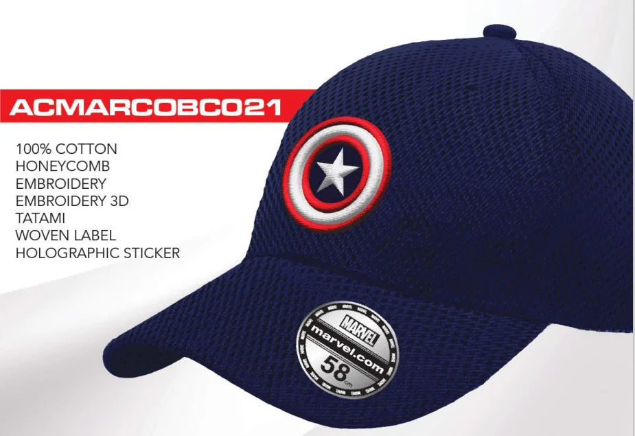 CAPTAIN AMERICA - Logo - Baseball Cap "Honey Comb"