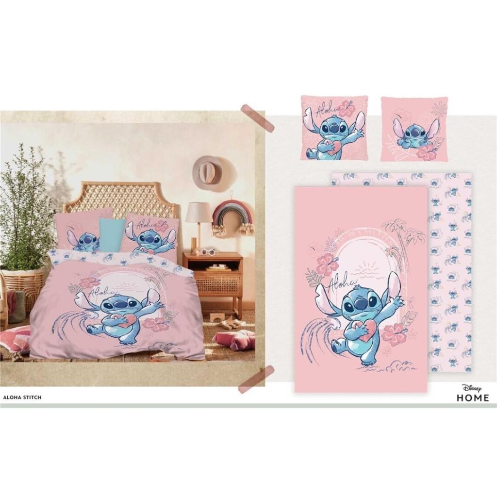 DISNEY - Duvet Cover 140x200cm - Stitch Pink Love '100% Coton'