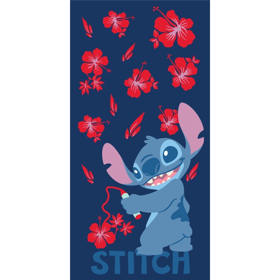 DISNEY - Stitch "Red Flowers" - Beach Towel 90x170cm