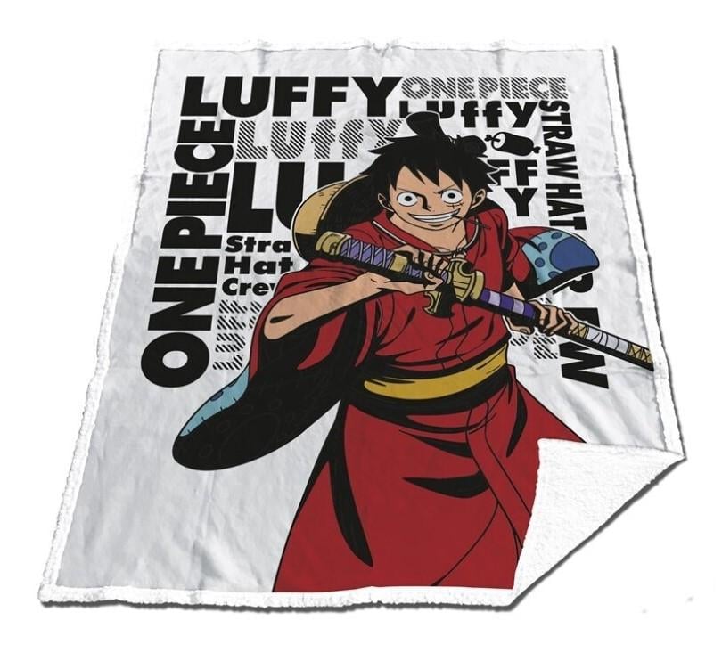 ONE PIECE - Sherpa Blanket 130x170cm - Luffy "Wano"