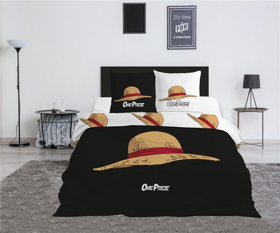 ONE PIECE - Duvet Cover 240x220cm + 2x65x65cm - Straw Hat
