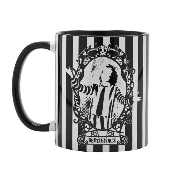 BEETLEJUICE -Black&White -Ghost with the most - Inner Colored Mug 10Oz