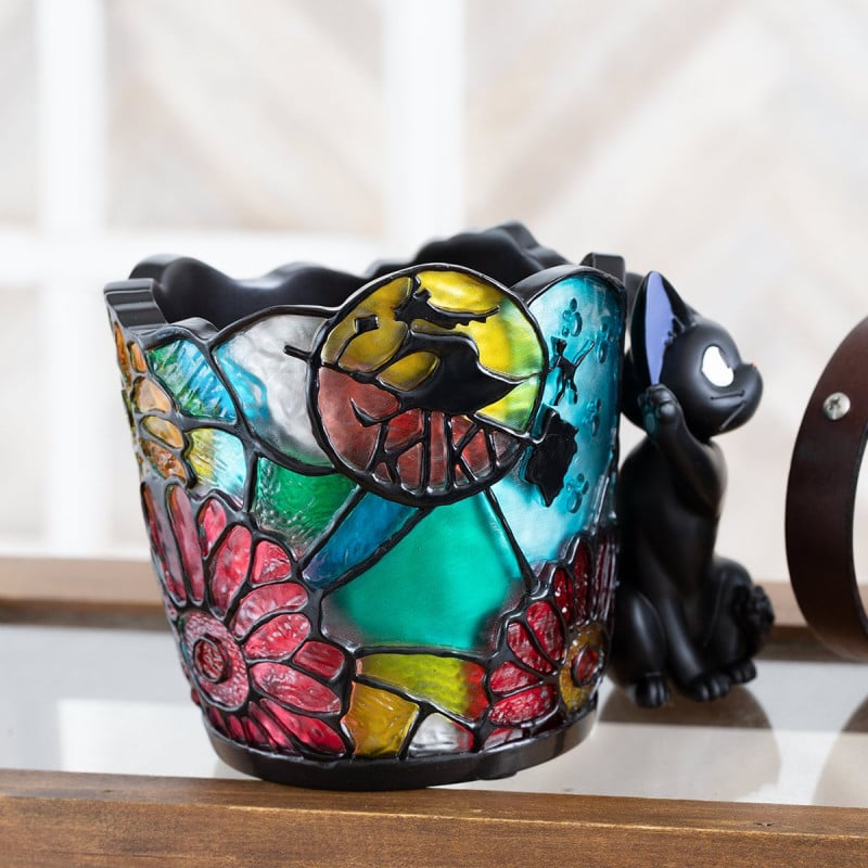 KIKI'S DELIVERY SERVICE - Jiji - Stained Glass Planter Diorama 18.5cm