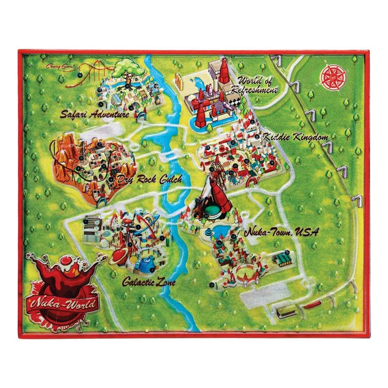 FALLOUT - Limited Edition Metal Map of Nuka-World