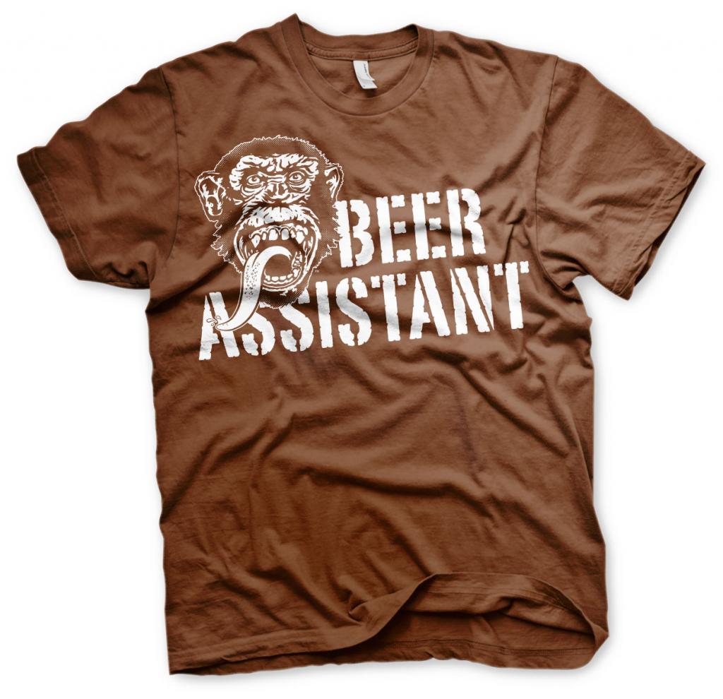 GAS MONKEY - T-Shirt Beer Assistant - Brown (M)