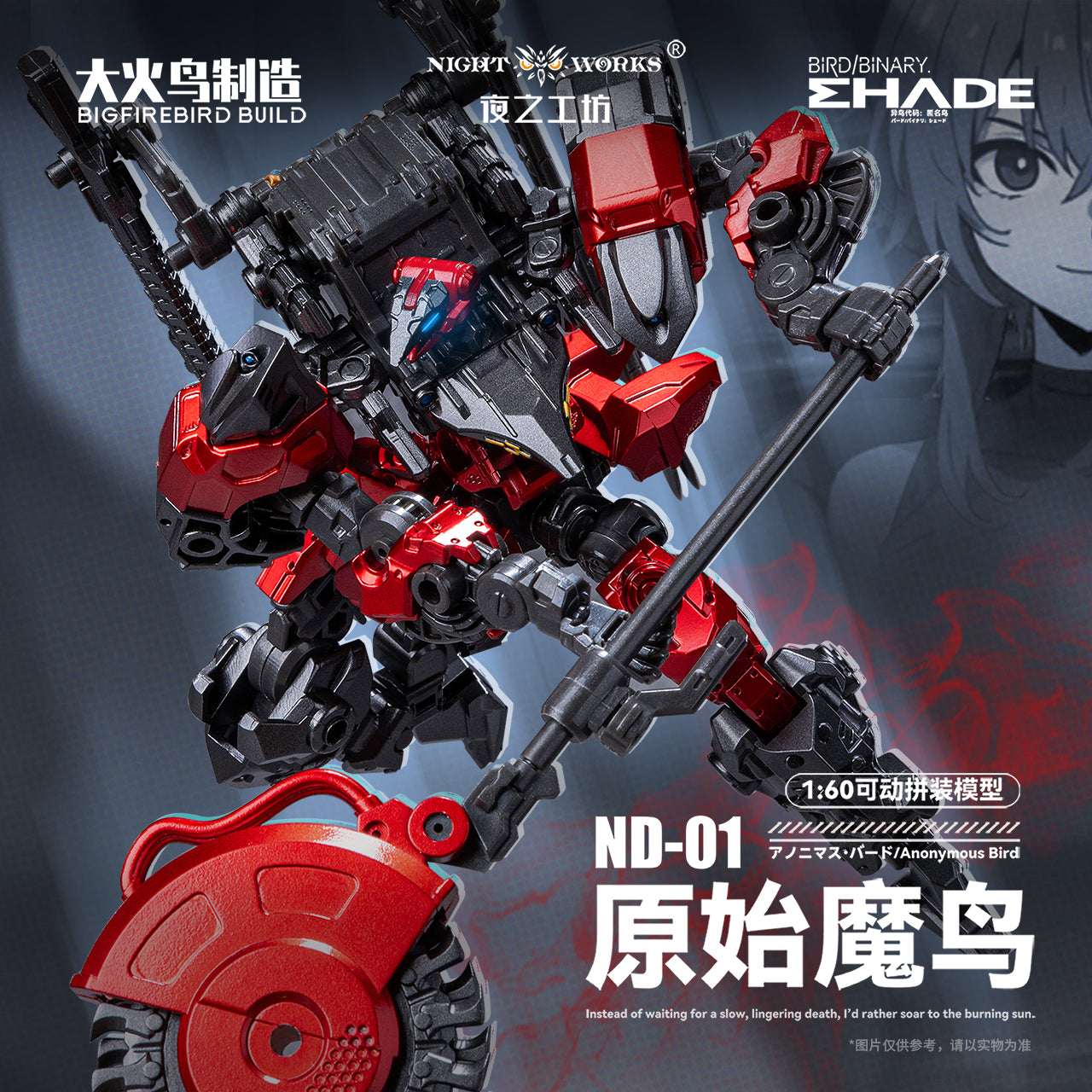 BIRD / BINARY SHADE - Anonymous Bird - Model Kit 1/60 12cm