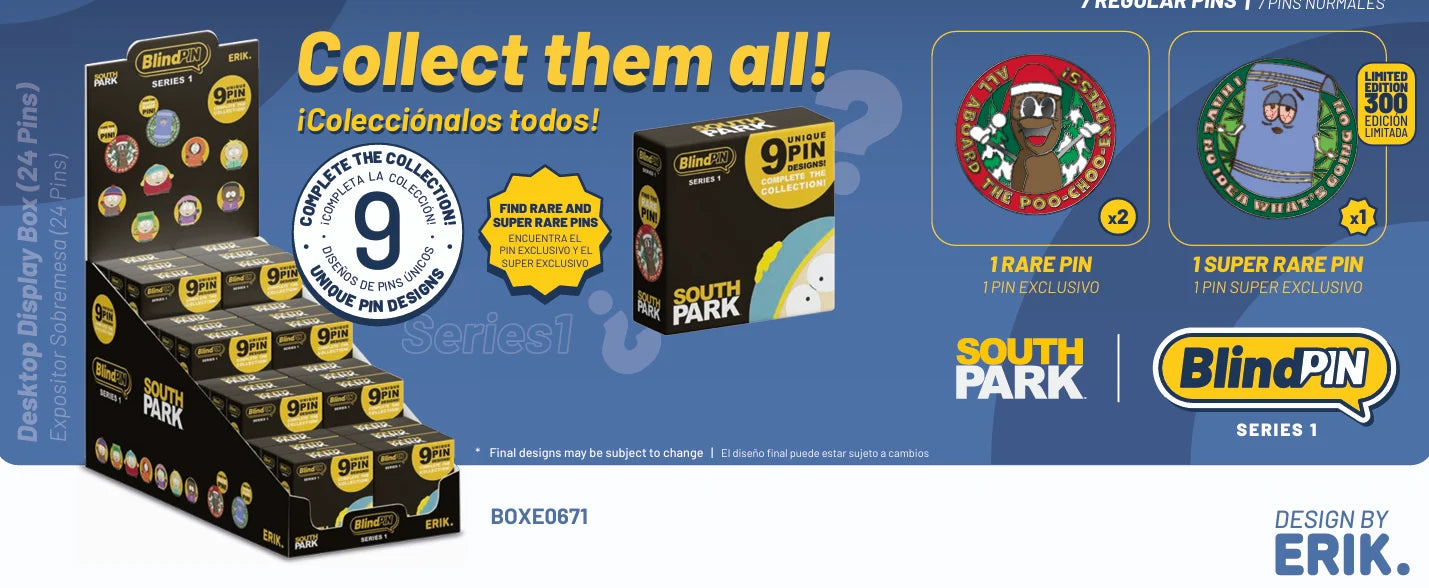 SOUTH PARK - Series 1 - Display 24 Mystery Pin's