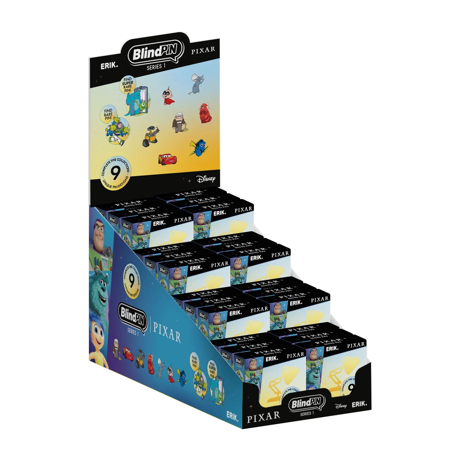 DISNEY PIXAR - Series 1 - Display 24 Mystery Pin's