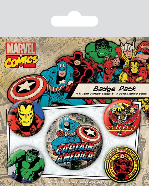 MARVEL - Captain America - Pack 5 badges