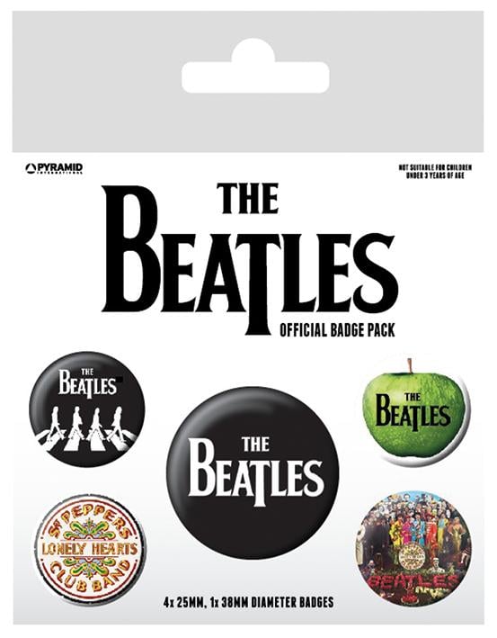 BEATLES - White - Pack 5 badges