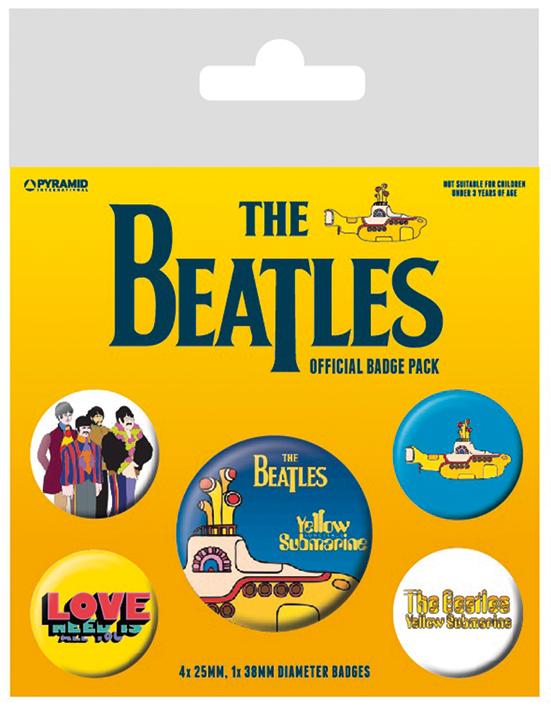 BEATLES - Yellow Submarine - Pack 5 badges