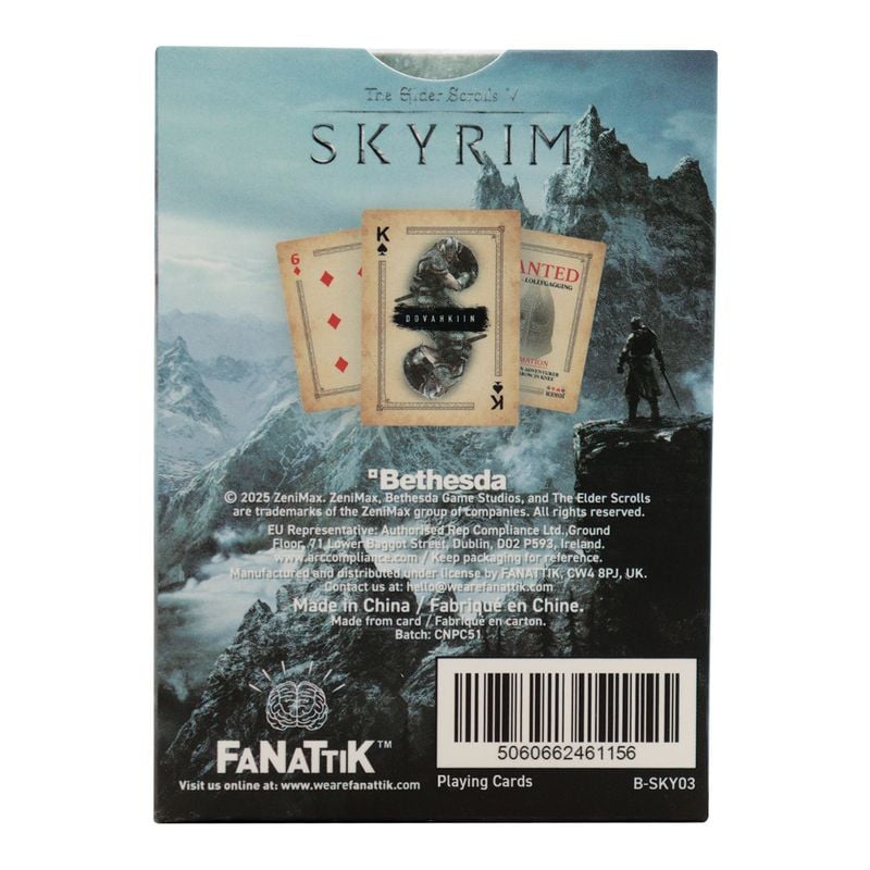 THE ELDER SCROLLS V SKYRIM - Playing Cards CDU Containing 12 Packs