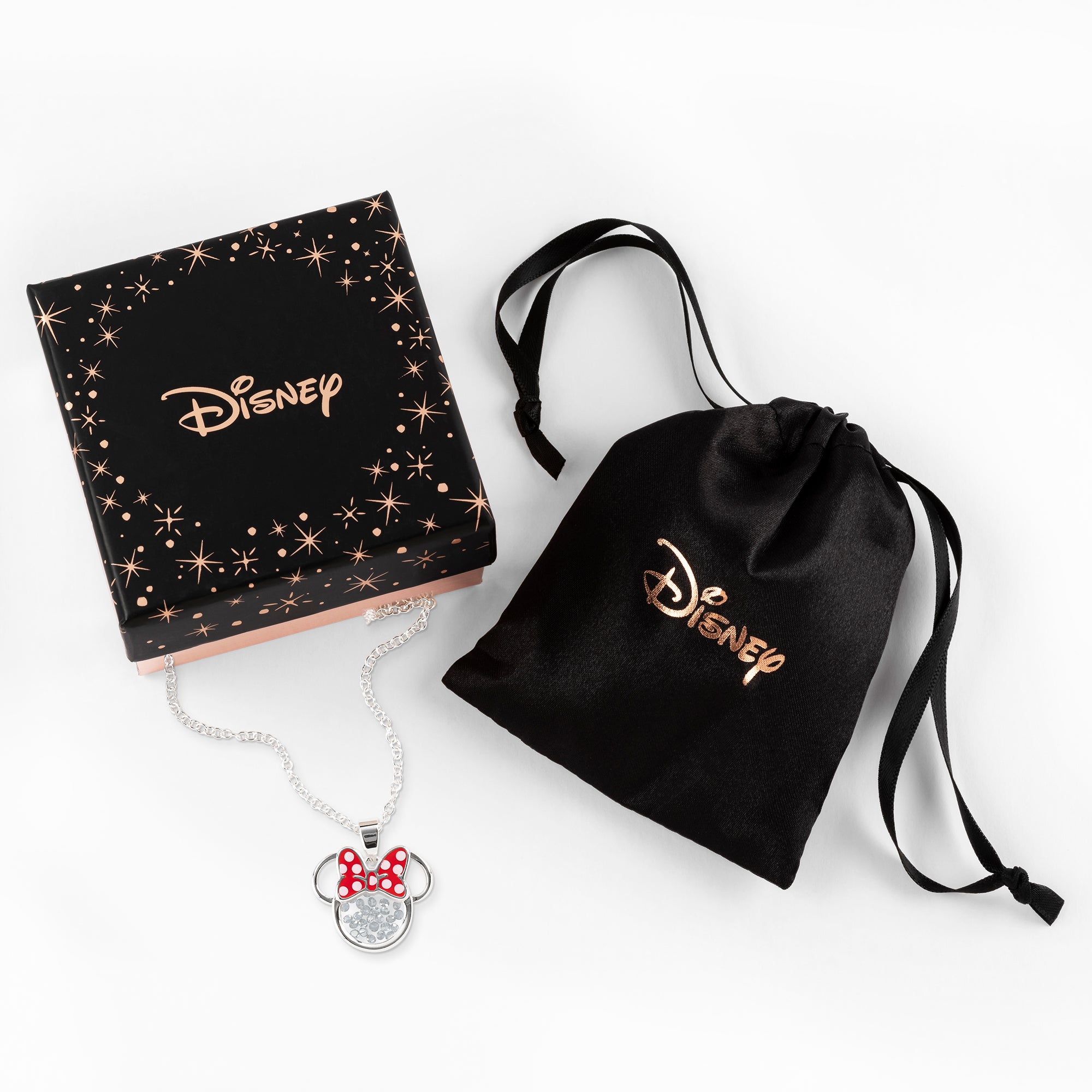 MINNIE - Birthstone Floating Stone Necklace in Silver Plated - April