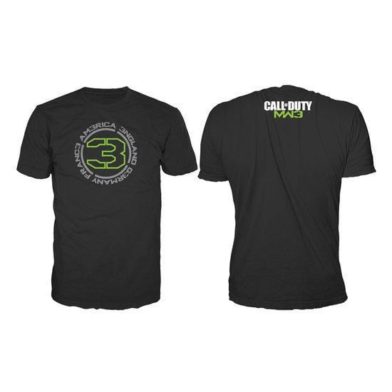 CALL OF DUTY MW3 - T-Shirt Black - COUNTRIES 3 (XXL)