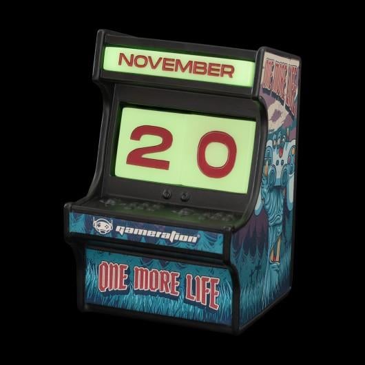 GAMERATION - Arcade - Resin 3D Perpetual Calendar (Glow)