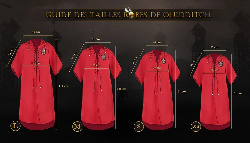 HARRY POTTER - Personalised Gryffindor Quidditch Robe (S)