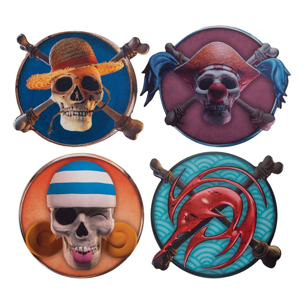 ONE PIECE NETFLIX - Characters 1 - 4 Coasters lot