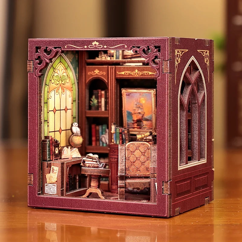 MINI BOOK NOOK KIT - DIY- Gentlemans Lounge - With Magnets