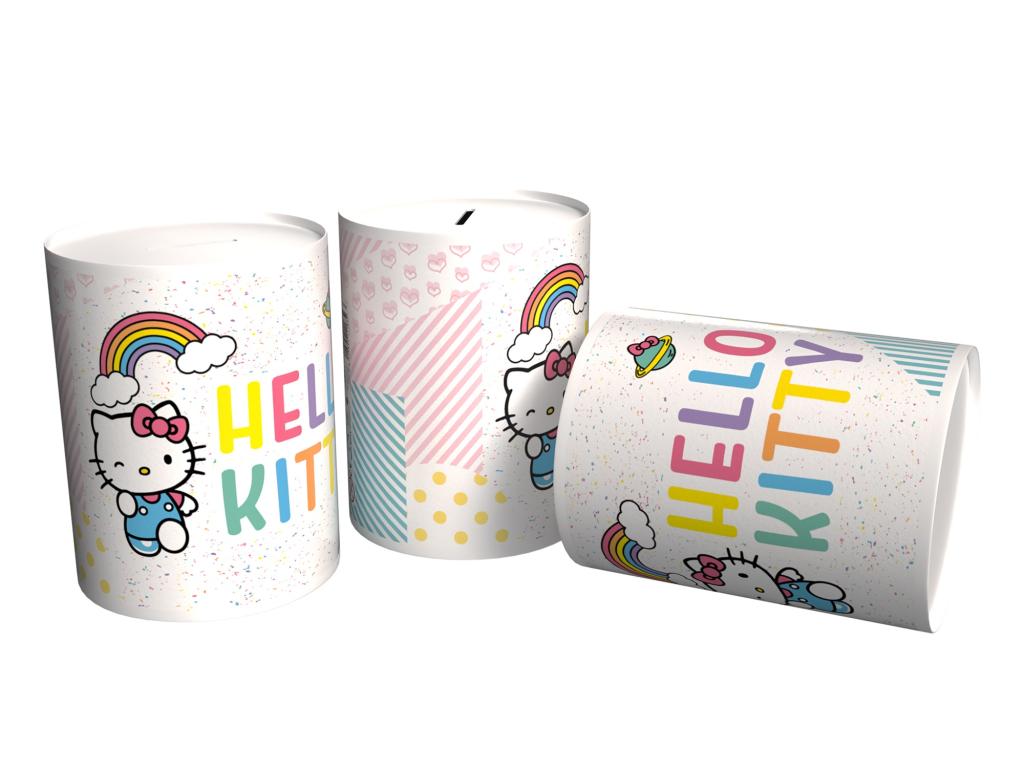 HELLO KITTY - Rainbow - Metal Coin Bank - 12 cm