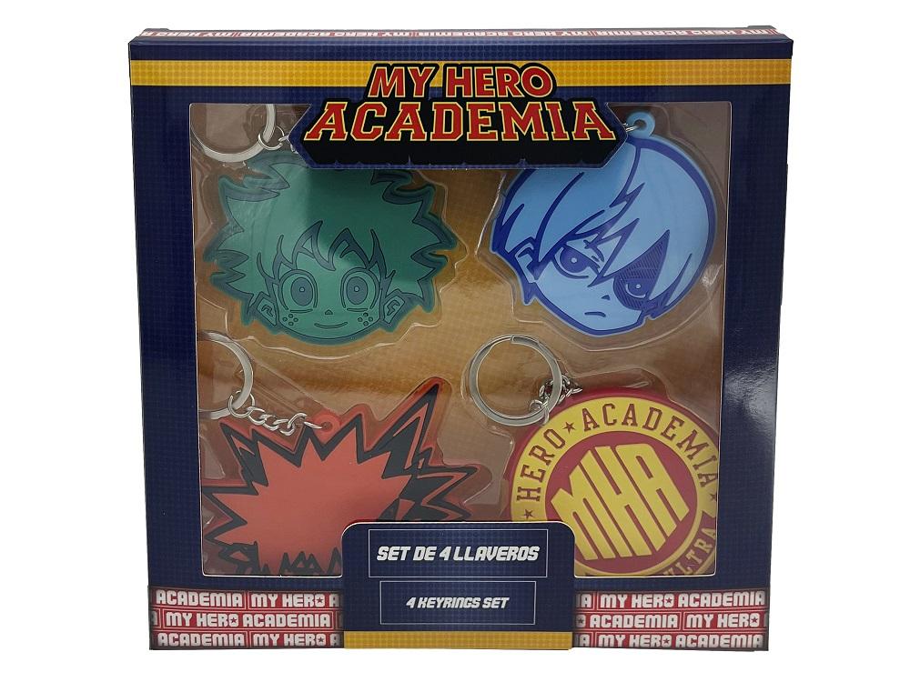 MY HERO ACADEMIA - 4 Rubber Keyrings Set