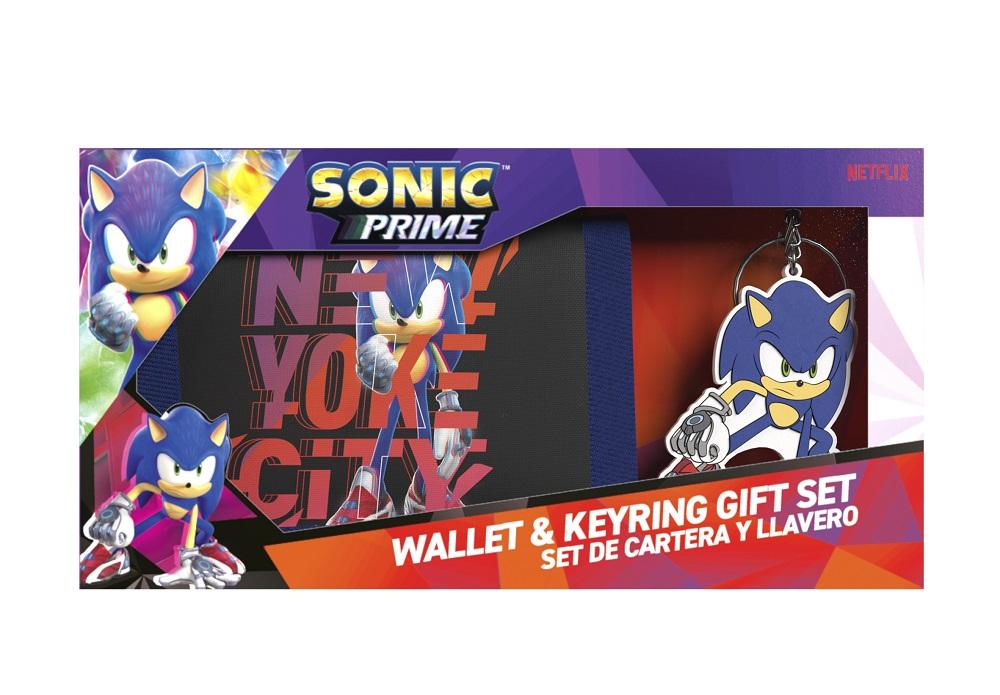 SONIC - Gift Box - Set of Wallet + Rubber Keyring - 2 Pc.